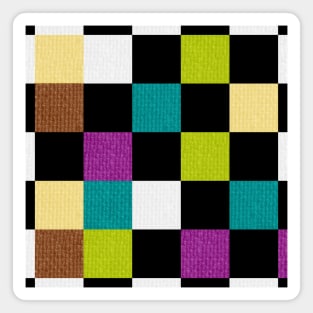 Colorful Checkered Magnet